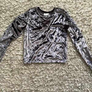 Grey Velvet Hollister Crop top